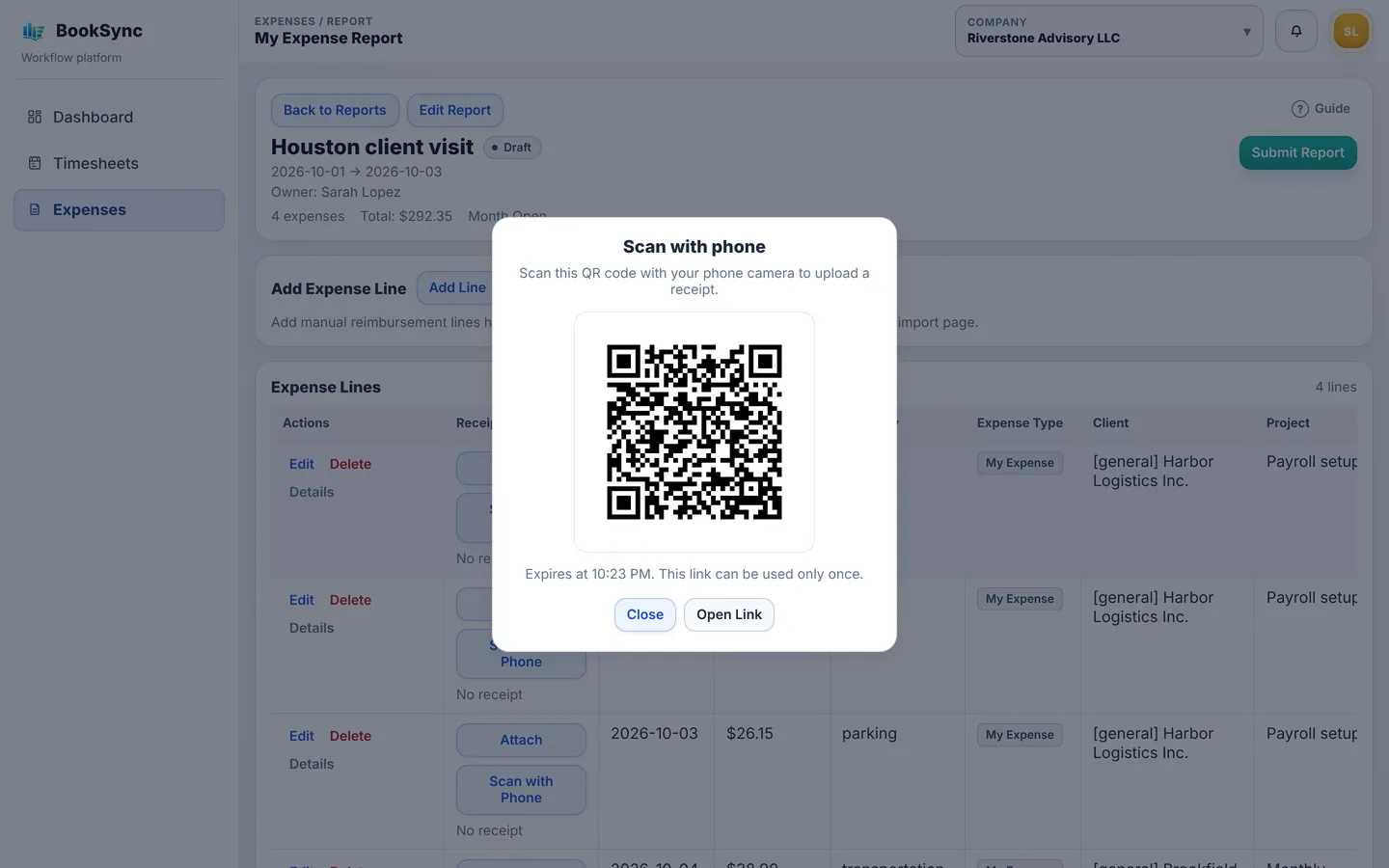 Scan with phone の QR コード